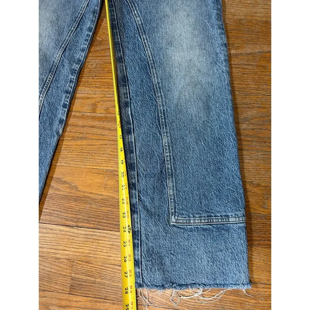 Free People We The Free Risk Taker High Rise Straight Jeans Mantra Size 28